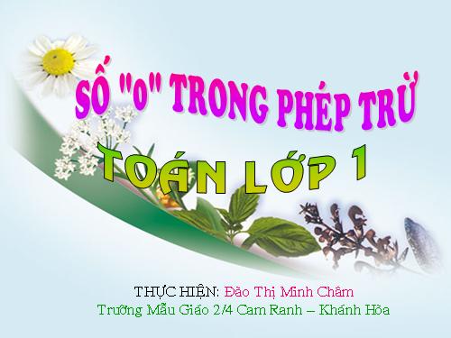 Số 0 trong phép trừ