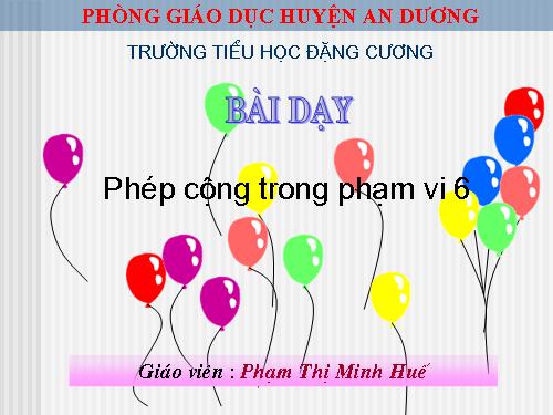 Phép cộng trong phạm vi 6