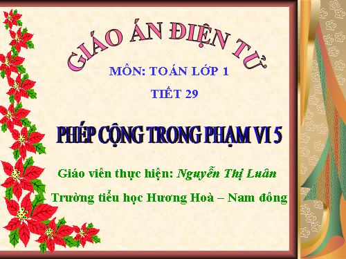 Phép cộng trong phạm vi 5