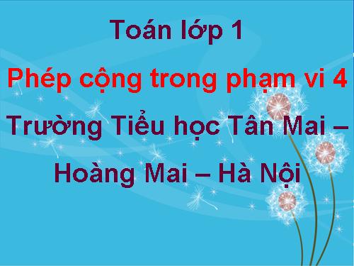 Phép cộng trong phạm vi 4