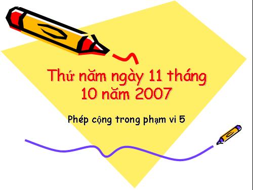 Phép cộng trong phạm vi 5