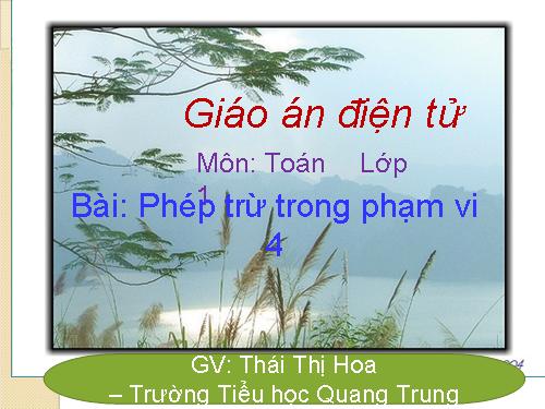 Phép trừ trong phạm vi 4