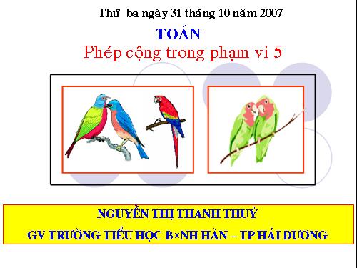 Phép cộng trong phạm vi 5