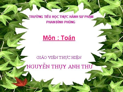 Phép trừ trong phạm vi 3