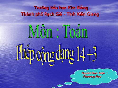 Phép cộng dạng 14+3