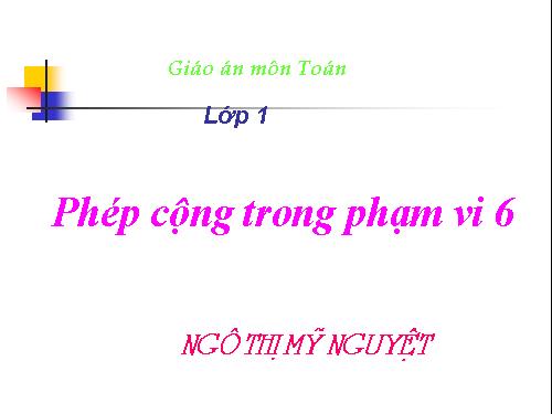 Phép cộng trong phạm vi 6