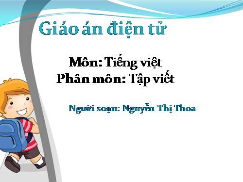 Tuần 25. Chữ hoa: V