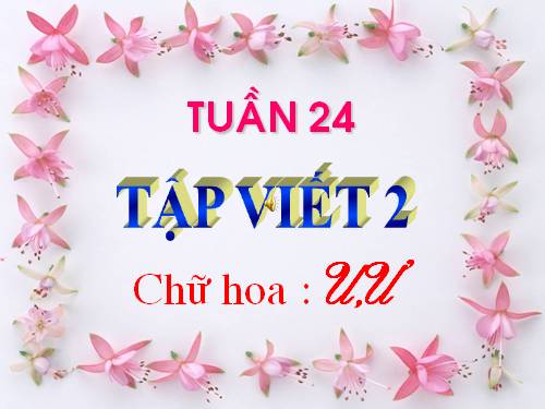 Tuần 24. Chữ hoa: U, Ư