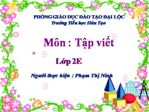 Tuần 15. Chữ hoa: N