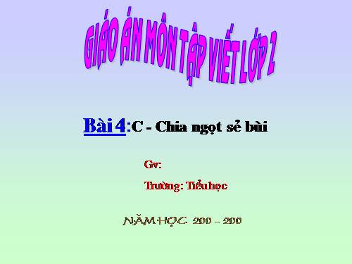 Tuần 4. Chữ hoa: C