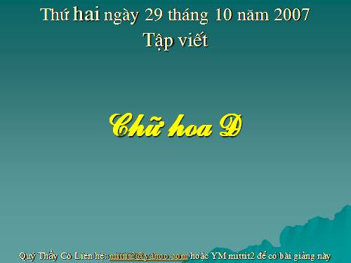 Tuần 6. Chữ hoa: Đ