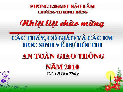 Bài 3. Biển báo hiệu giao thông đường bộ