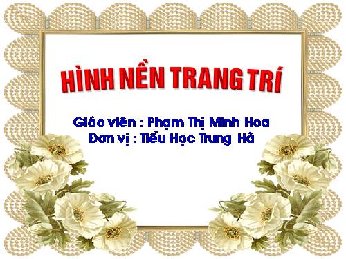 Khung hình, hình nền