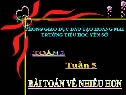 Bài toán về nhiều hơn