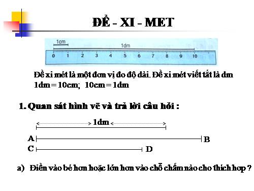 Đề - xi - mét