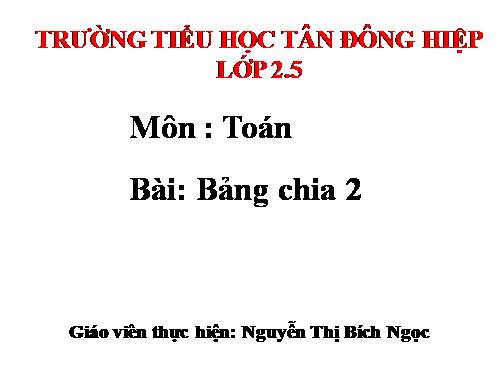 Bảng chia 2