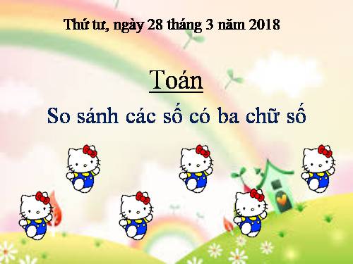 So sánh các số có ba chữ số