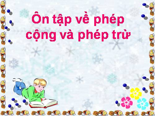 Ôn tập về phép cộng và phép trừ