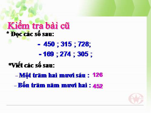 So sánh các số có ba chữ số