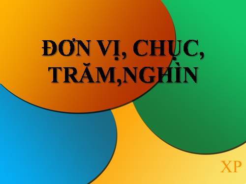 Đơn vị, chục, trăm, nghìn