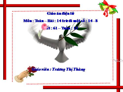 14 trừ đi một số: 14 - 8