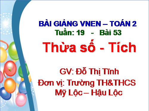 Thừa số - Tích