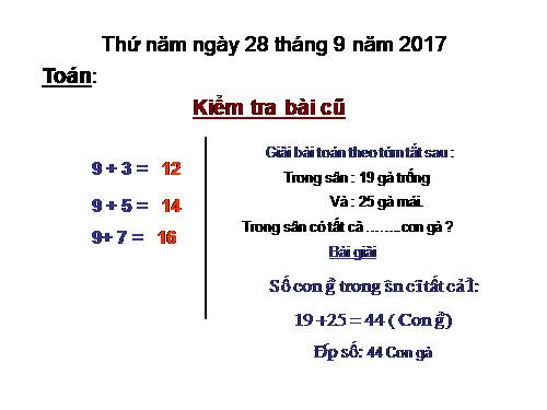 8 cộng với một số: 8 + 5