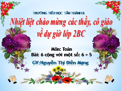 6 cộng với một số: 6 + 5