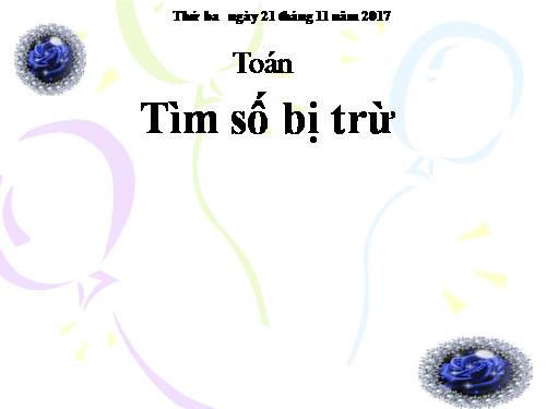 Tìm số trừ