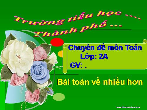 Bài toán về nhiều hơn