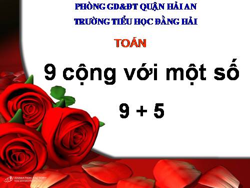 9 cộng với một số: 9 + 5