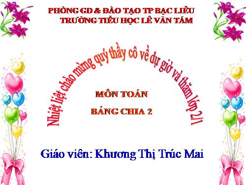 Bảng chia 2