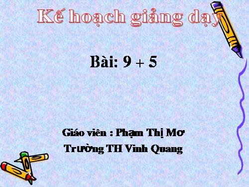 9 cộng với một số: 9 + 5