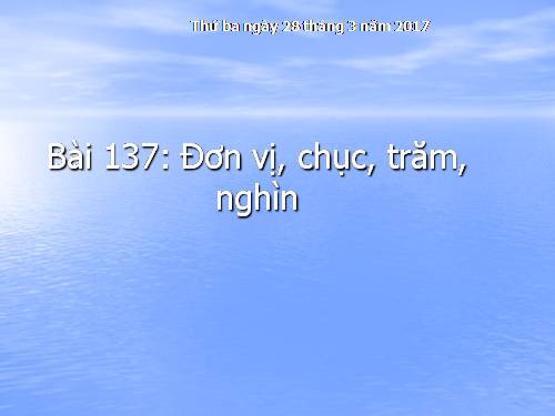 Đơn vị, chục, trăm, nghìn