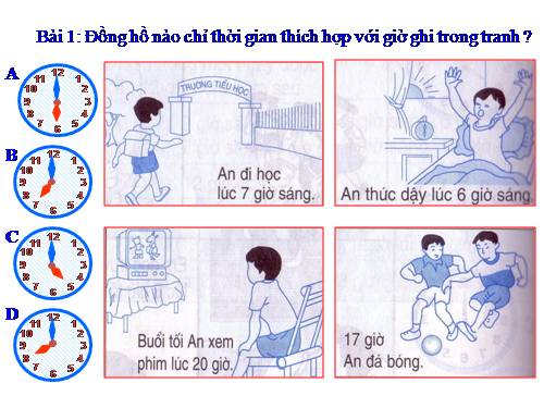 Thực hành xem đồng hồ