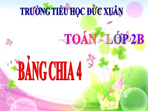 Bảng chia 4