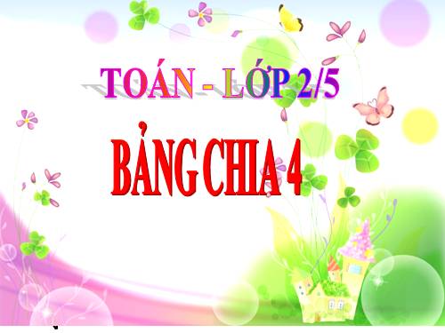 Bảng chia 4