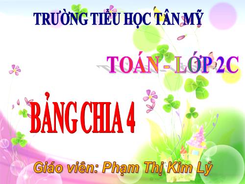 Bảng chia 4