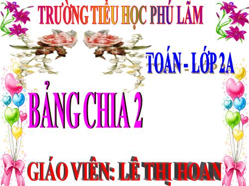 Bảng chia 2