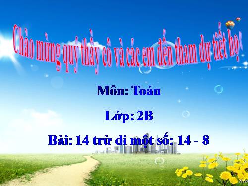 14 trừ đi một số: 14 - 8