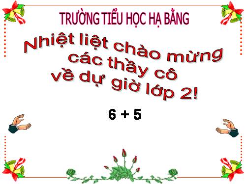 6 cộng với một số: 6 + 5