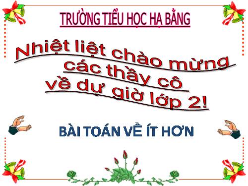 Bài toán về ít hơn