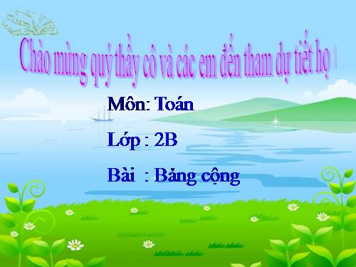 Bảng cộng