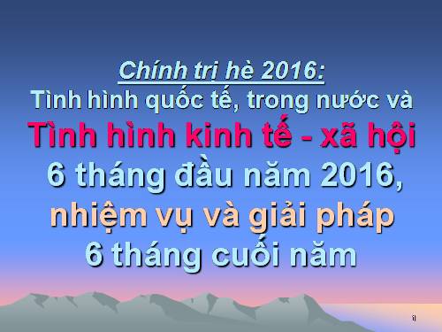 chính tri hè 2016