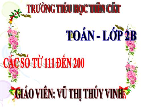 Các số từ 111 đến 200