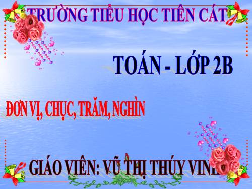 Đơn vị, chục, trăm, nghìn