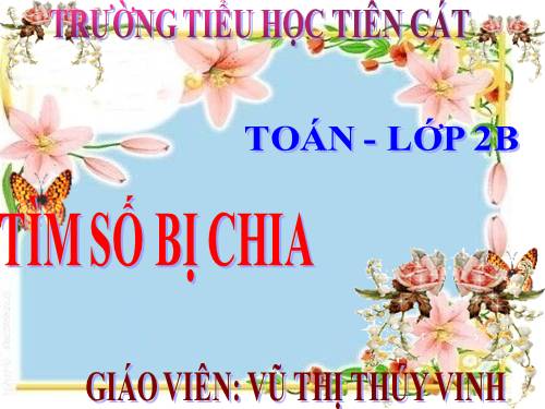 Tìm số bị chia