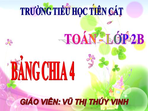 Bảng chia 4