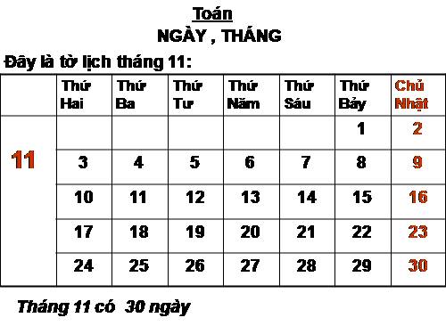 Ngày, tháng