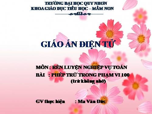 Phép trừ (không nhớ) trong phạm vi 1000